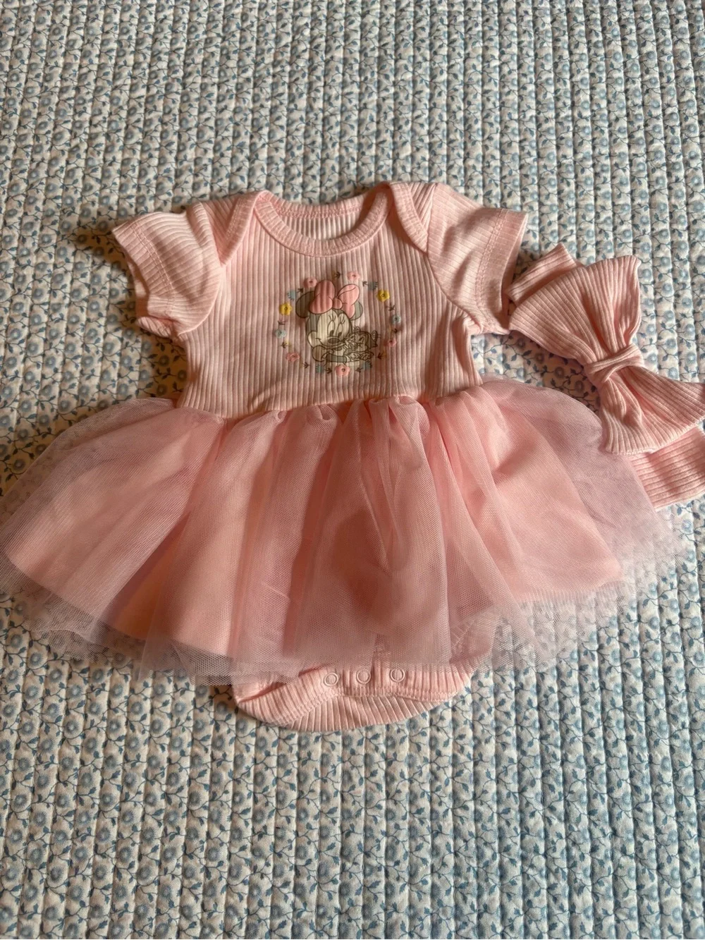 Disney Pink Tulle Bodysuit One-Piece with Headband